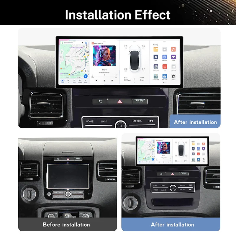 12.3'' 8 Core Autoradio Stereo Player Android GPS Radio Multimedia With Carplay for VW Volkswagen Touareg 2011~2017 4G LTE RDS