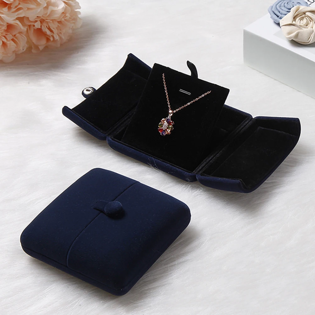 

1 шт., шкатулка для драгоценностей, двойной открытый дизайн для браслета, браслета, кольца, ожерелья, органайзер для путешествий, держатель для подарка на вечеринку