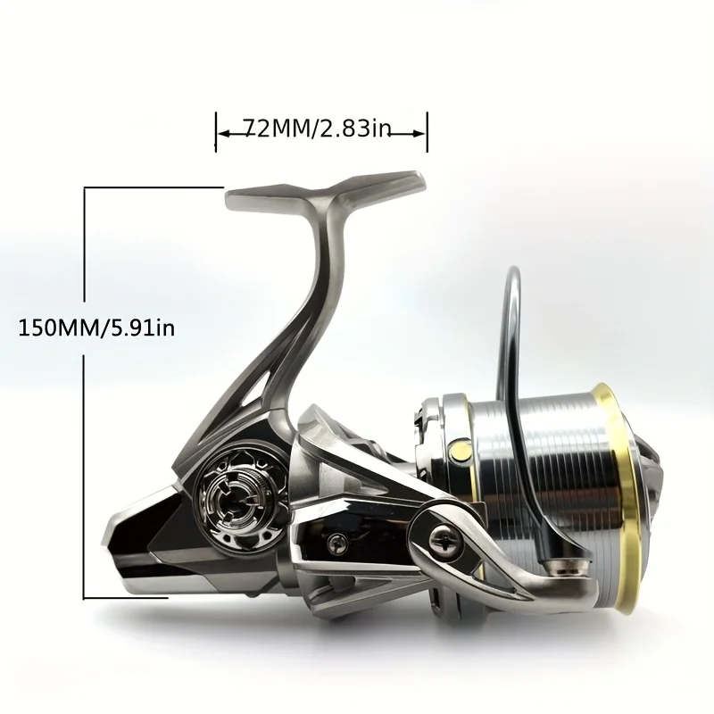 NGK Long Shot Jigging Spinnrolle 8000/9000/10000/12000/14000 Serie 17+1BB Brandungsangelrollen 55lb Max Bremskraft Salzwasser Großfischrolle – Detail 2