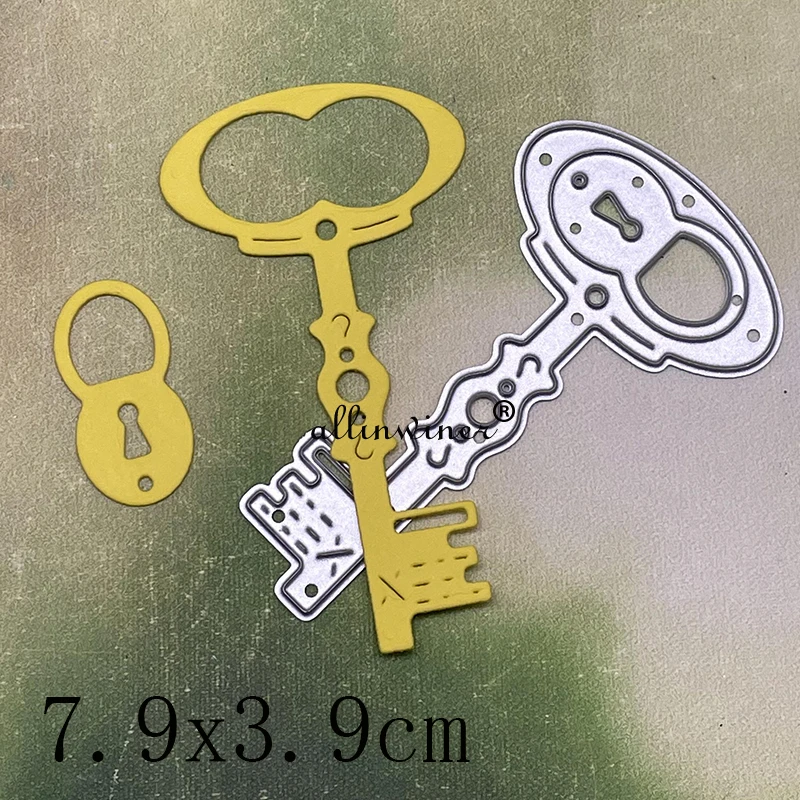 New Clock Key Stamp Frame DIY Craft Metal Cutting Die Scrapbook Embossed Paper Card Album Craft Template Stencil Dies