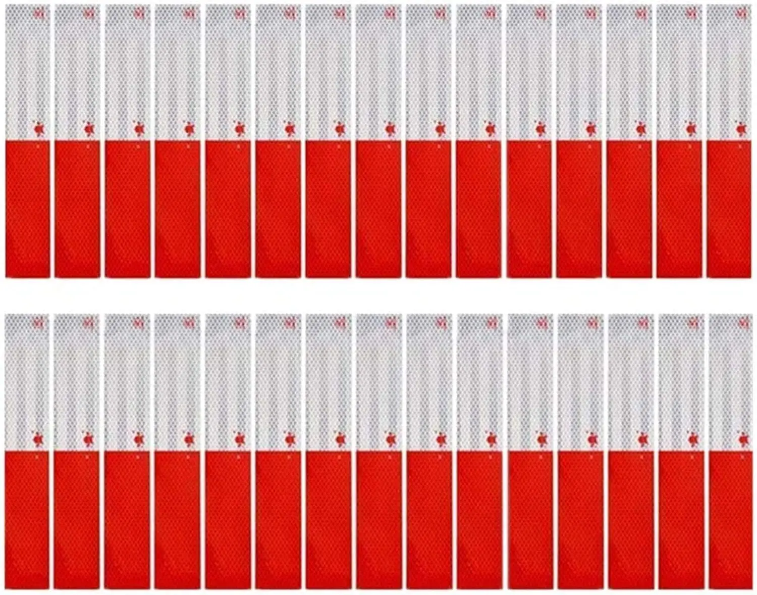 

Reflective Safety Tape 2"x12" Red/White DOT-C2 Self-Adhesive for Cars, Trucks, Trailers