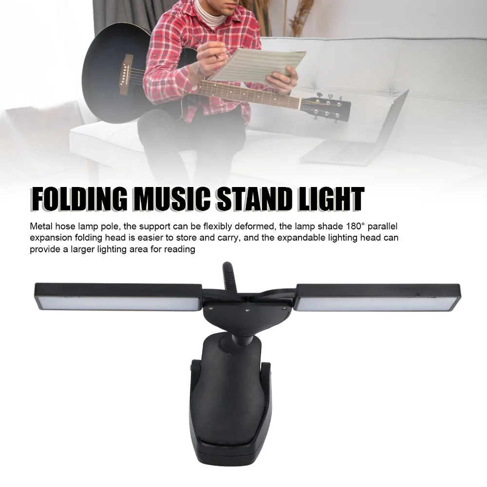 Rechargeable Battery​ Music Stand Light​ ​28 LEDs ​3 Brightness Levels​ ​Piano Light ​USB Charging​ ​Flexible Metal Hose​