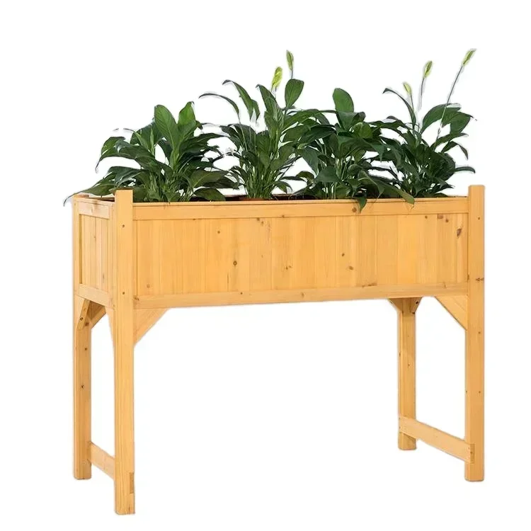

Outdoor Flower Bed Planter Box Wooden Flowerpot