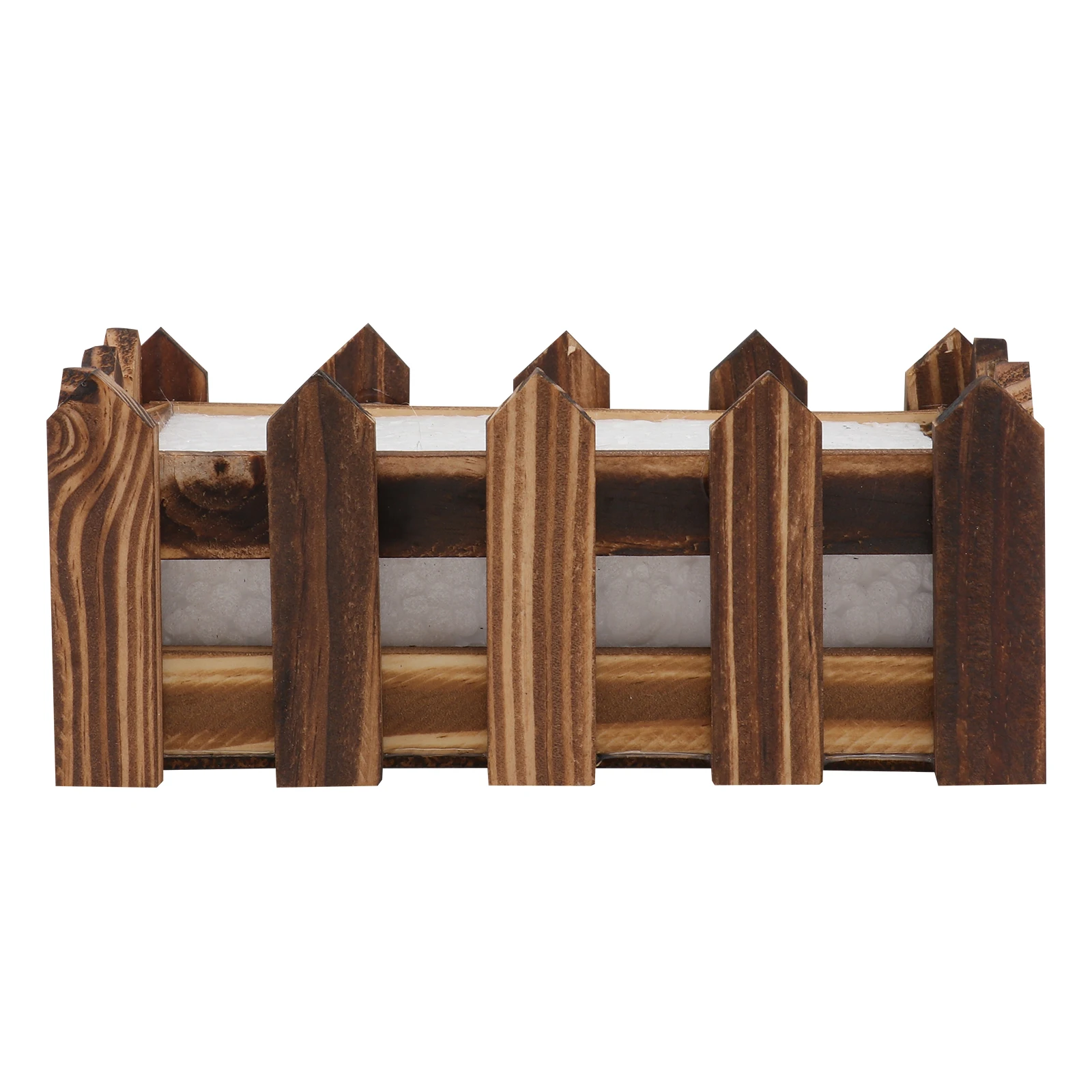 

Wooden Planter Foam Flower Pot Rustic Fence Container Balcony Living Room Study Carbonizing Process Smooth Lines Safe Use Strong