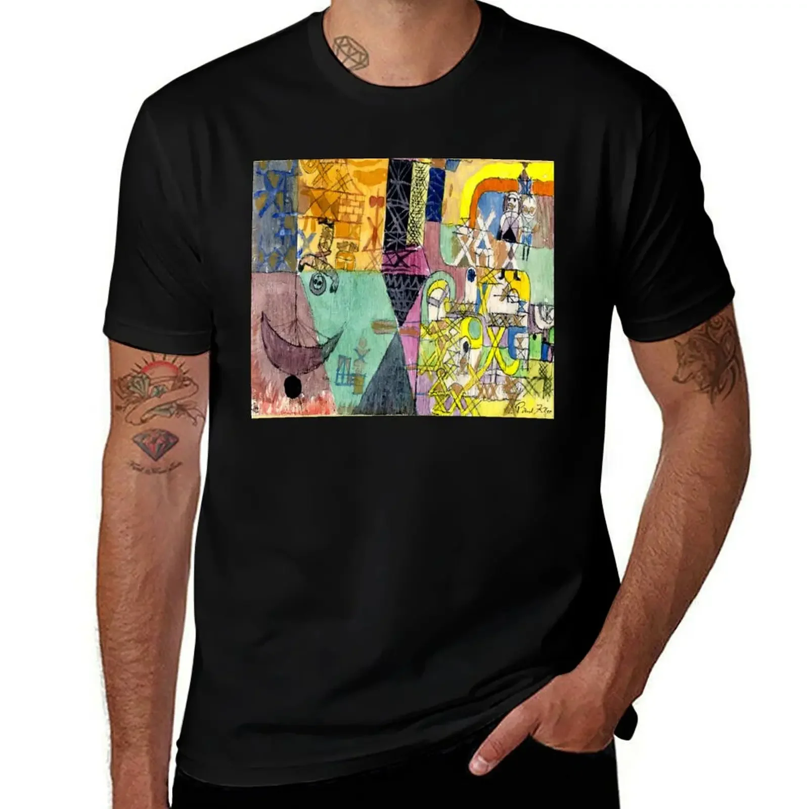 Paul Klee - Asian Entertainers w/Signature Klee-inspired T-Shirt Funny t-shirt Man t-shirt mens white t shirts