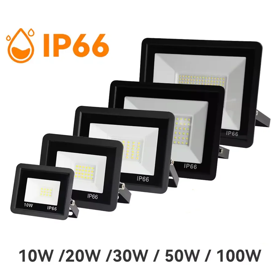 

Светодиодный прожектор IP66 Водонепроницаемый AC220V 10W 20W 30W 50W 100W 150W 200W 300W Прожектор Садовые уличные ворота Настенные прожекторы Открытый