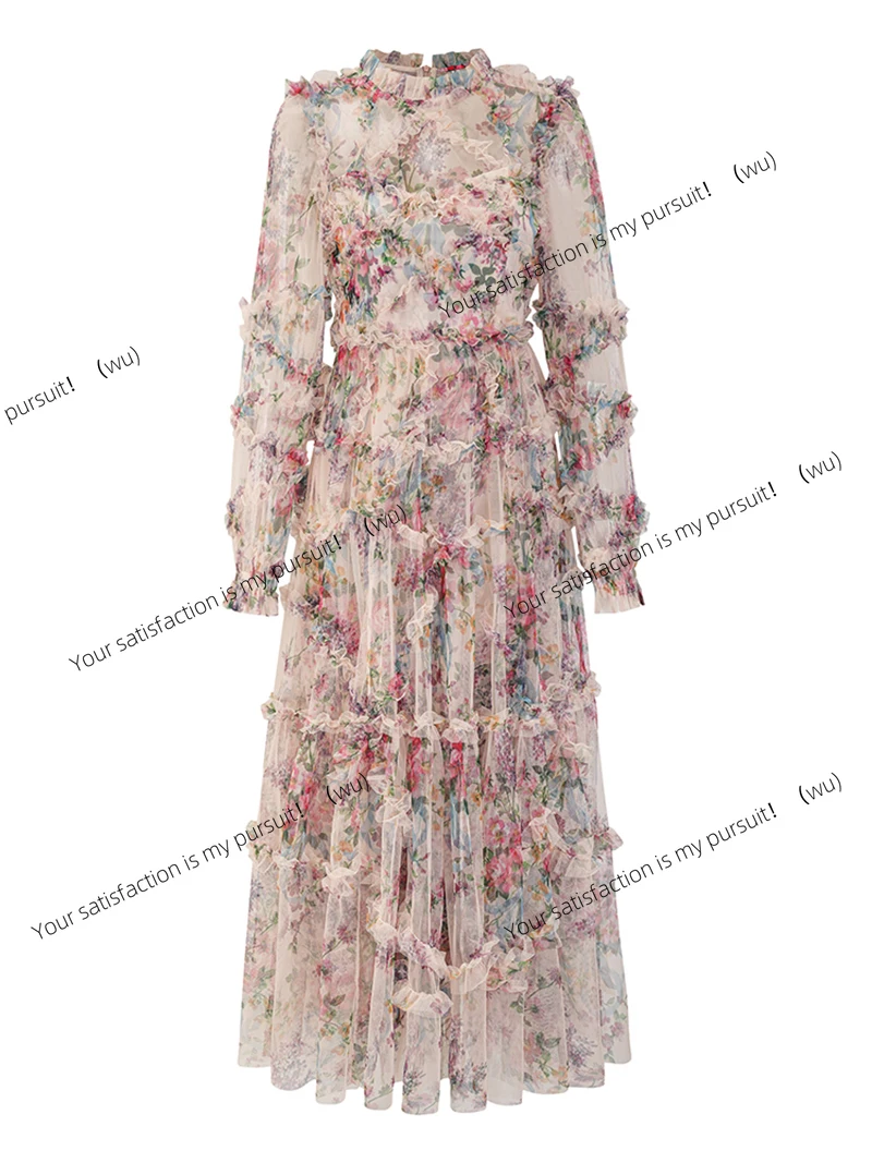 

Сексуальное и элегантное кружевное вечернее платье с цветочным принтом, женское длинное плиссированное платье, свадебное платье