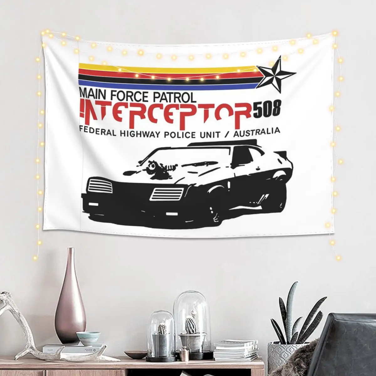 Mad Max The Road Warrior Interceptor 508 Tapestry Funny Wall Hanging Aesthetic Home Decor Tapestries for Living Room Bedroom