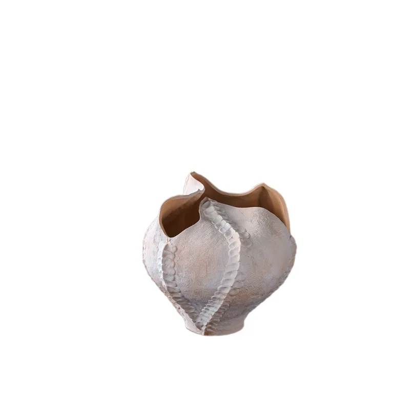 Ceramic vase ornament artistic sense living room floor retro flower arrangement