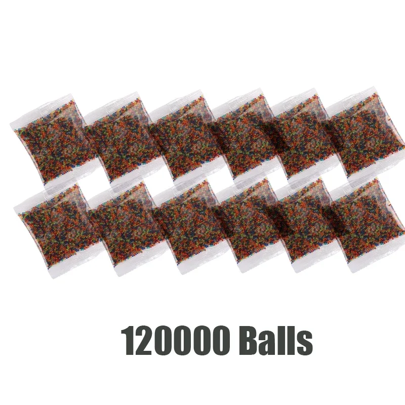 120000개 7-8mm 워터 비즈 젤 볼 전동총용 폴리머 크리스탈 흙 하이드로겔 젤 폴리머 성장형 워터 볼