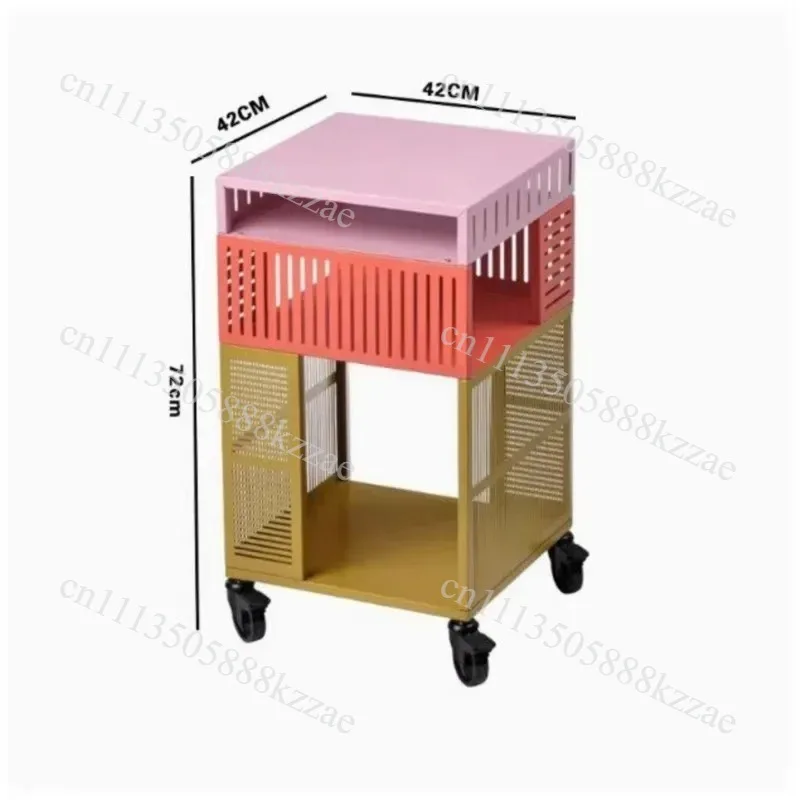 Multifunctional Metal Storage Cabinet with Wheels, Suitable for Bedroom, Living Room, Office, Modern Design Storage Cabinet
