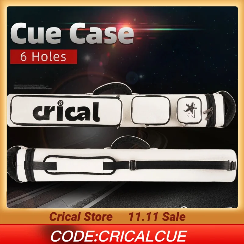 

CRICAL-Hard Cue Case Bag, Billiard Stick Carrying Case, 6 Holes, 2x4 Pool Case, 86cm Length, Oxford Cloth, Billiard Accessories