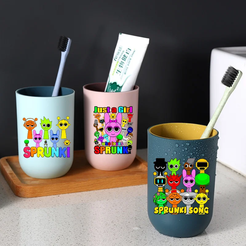 

Sprunki Mouthwash Cup Boys Girls Cute Cartoon Creative Toothbrush Cups Home Thickened Family Water Mug Bathroom Accessories Gift