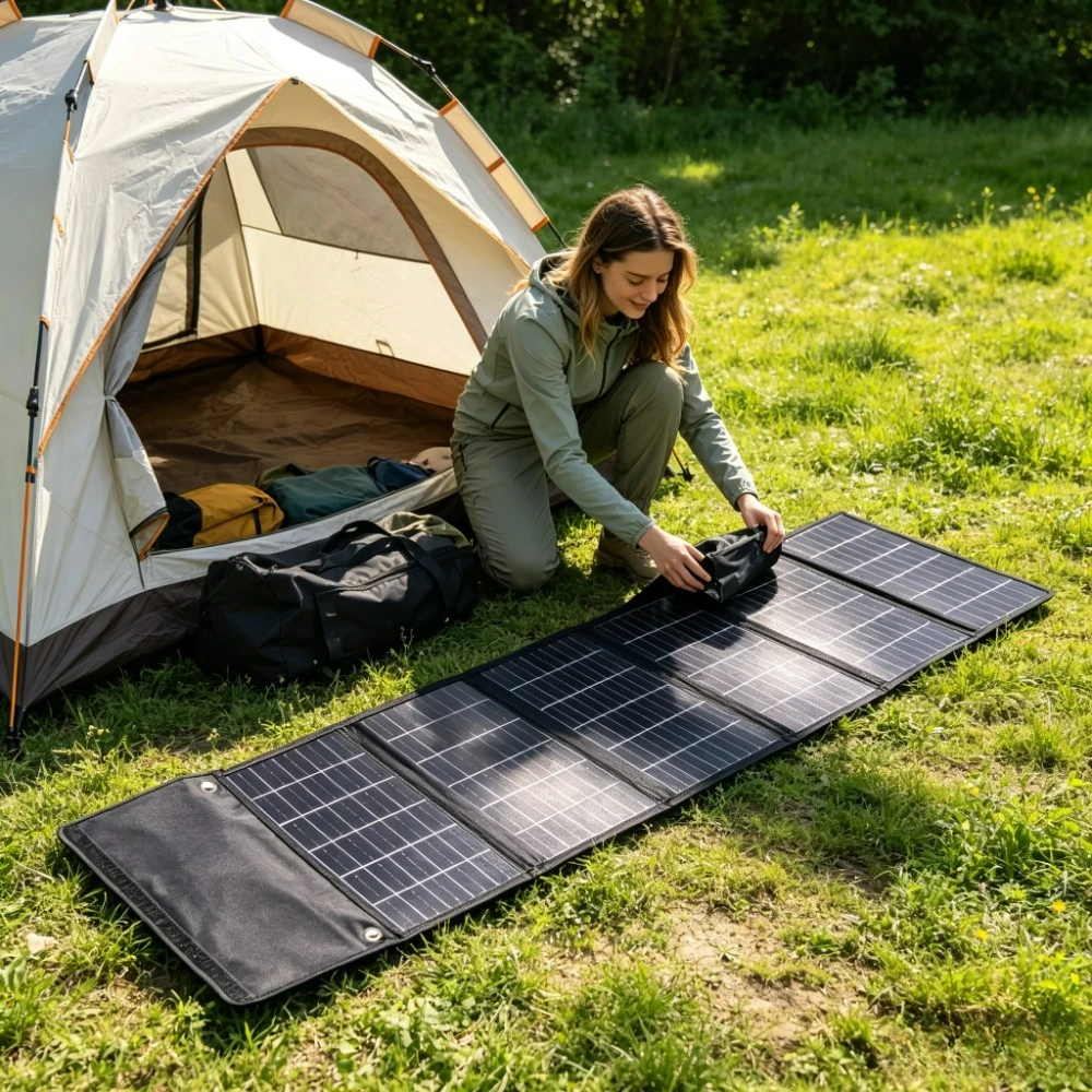 High Efficiency 50W 90W Foldable Solar Charger Portable Waterproof Solar Panel USB DC Output For Outdoor Camping Cycling