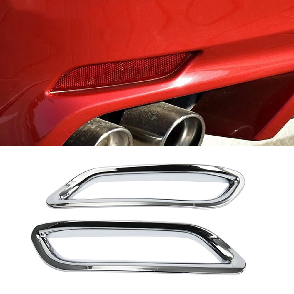 2pcs Rear Reflector Fog Light Bumper Bezel Frame Cover Trims For Camry LE XLE 2018 2019 2020 2021 2022