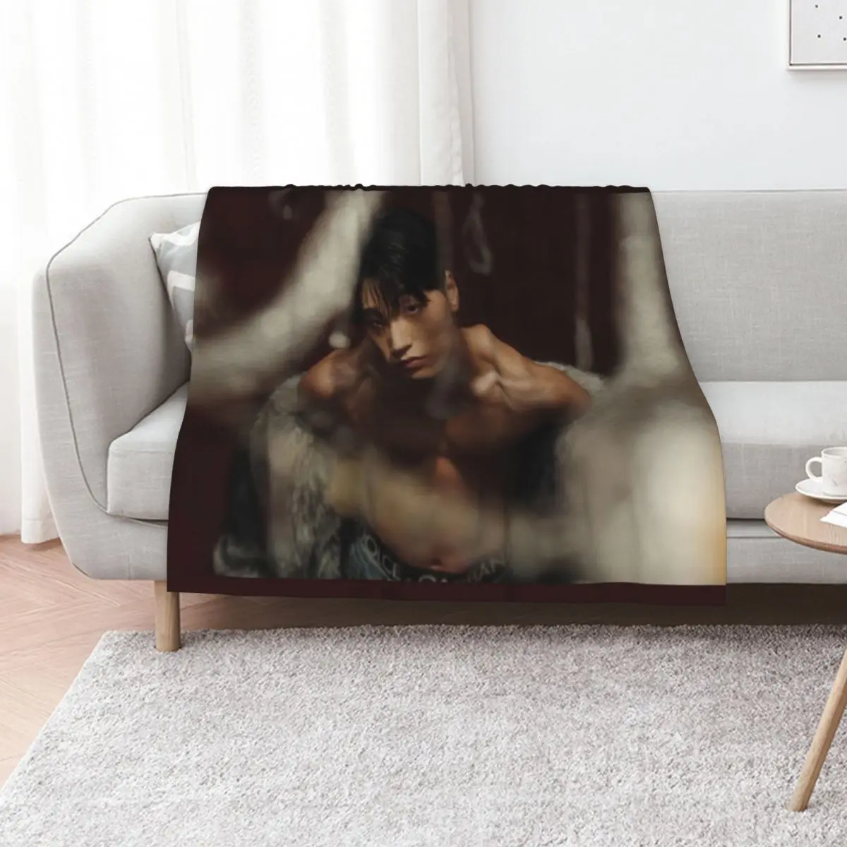 ATEEZ ice on my teeth choi san kpop atiny sexy abs Throw Blanket Decorative Throw Polar wednesday Heavy Luxury Baby Blankets