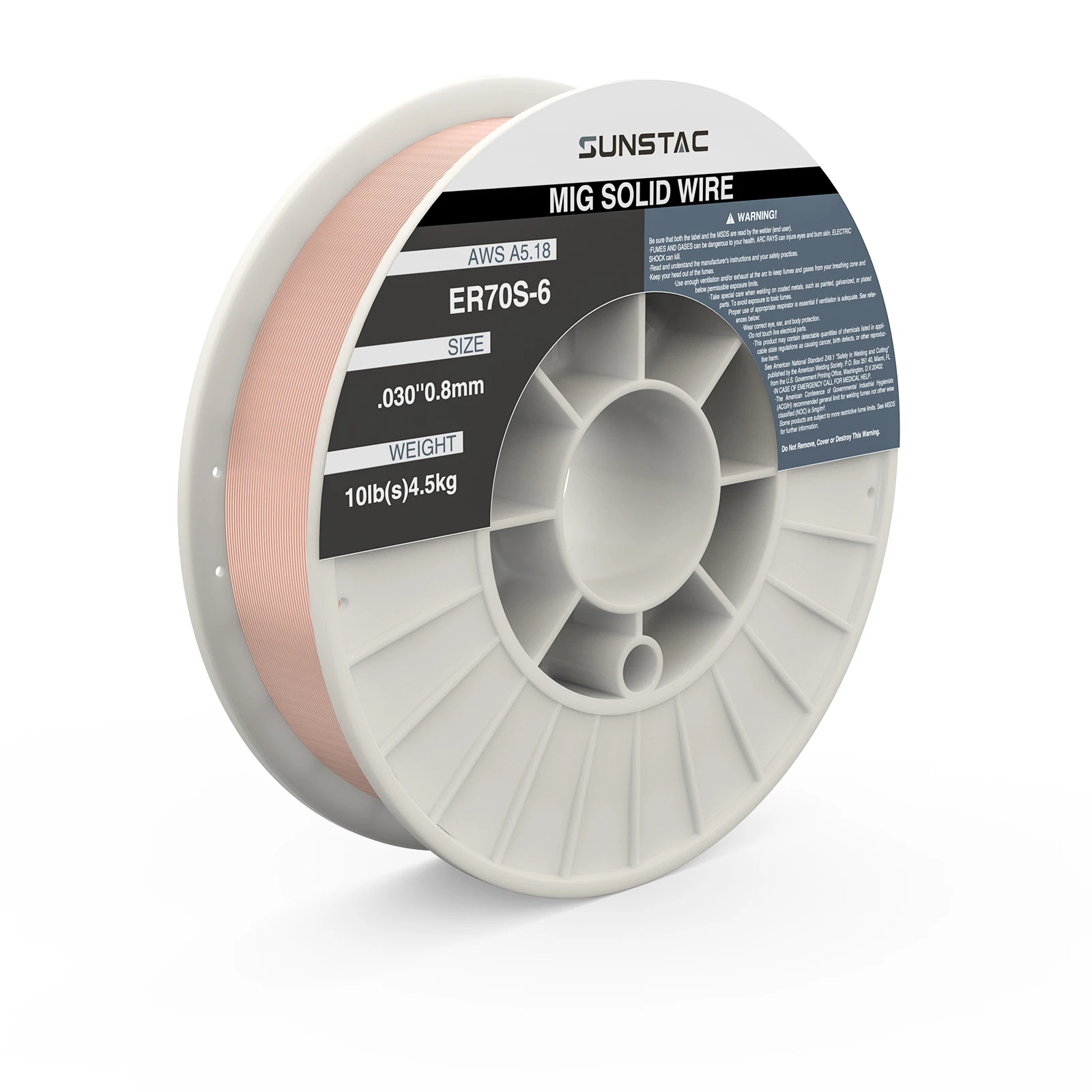 .030 MIG Welding Wire - 10LB ER70S-6 Carbon Steel Solid Core MIG Wire, Copper Coated, Low Splatter & High Deoxidizer