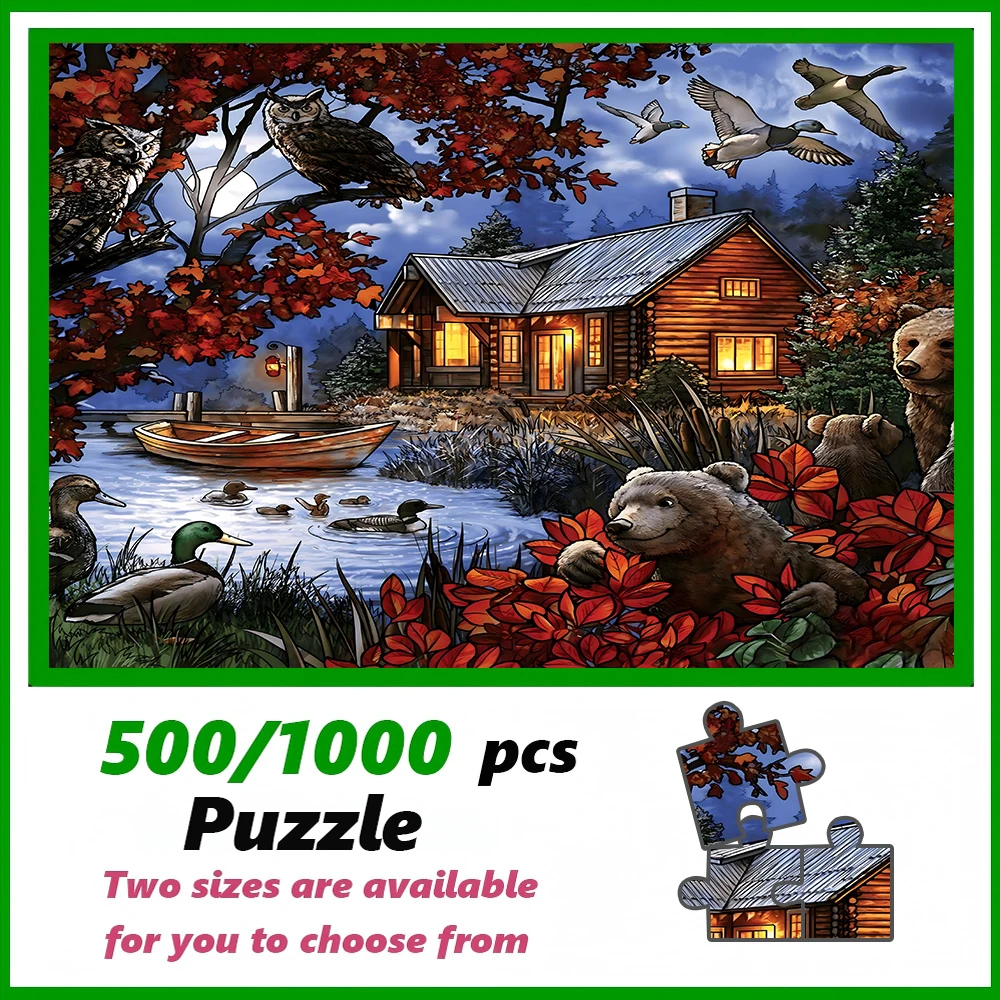 

A high-quality 500/1000-piece puzzle, perfect for adults, is a fun family game that helps relieve stress and is great fo