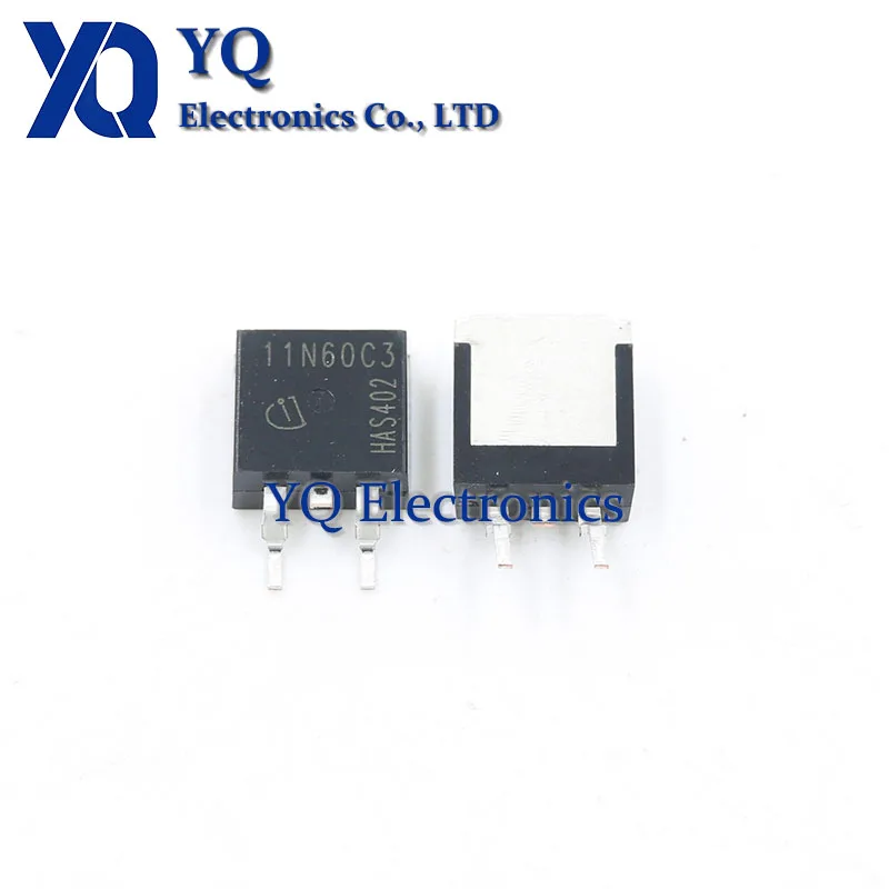 

10PCS/lot SPB11N60C3 11N60C3 TO-263 N-Channel Field Effect Tubes