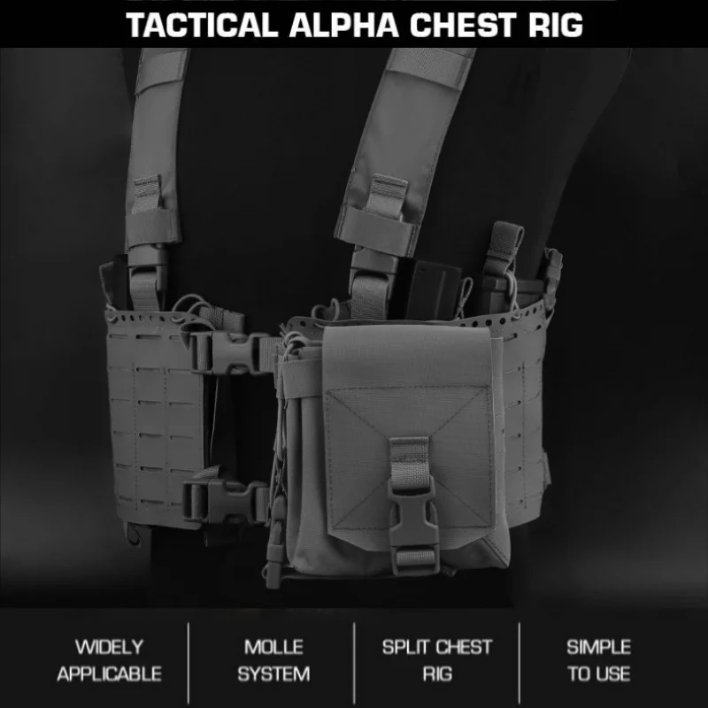 

Hunting Alpha Chest Rig | Adjustable Tactical Vest For Outdoor Shooting | Wilderness Adventure Accessories
