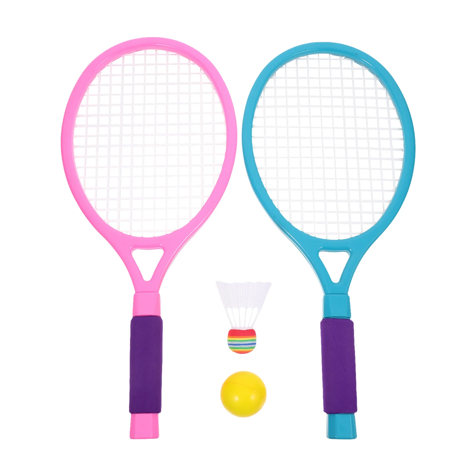 

Double Indoor Badminton Racket Child Parent-child Tennis Toys Mesh 445X195CM Plastic with Balls for Children