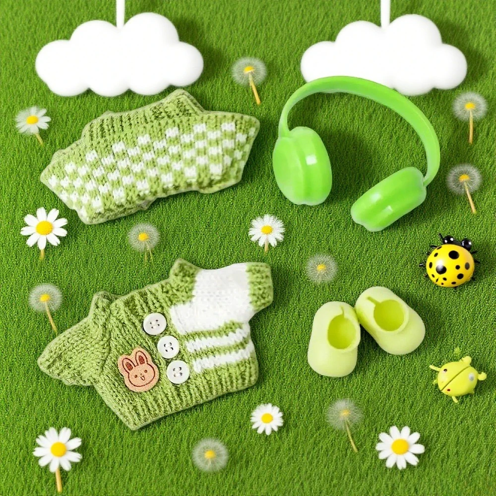 

For 17cm Plush Labubu II Dolls Mini Fashion OOTD Cute Jumpsuit Dress set Clothes Outfit Dolls Accessories Clothing Gift