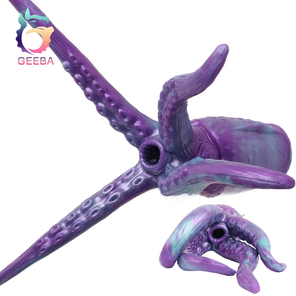 Geeba Imitation Tier Oktopus männlich Mastur bator weiches Silikon Sexspielzeug für Männer vier Tentakel Anal Plug realistische Vaginal Onahole