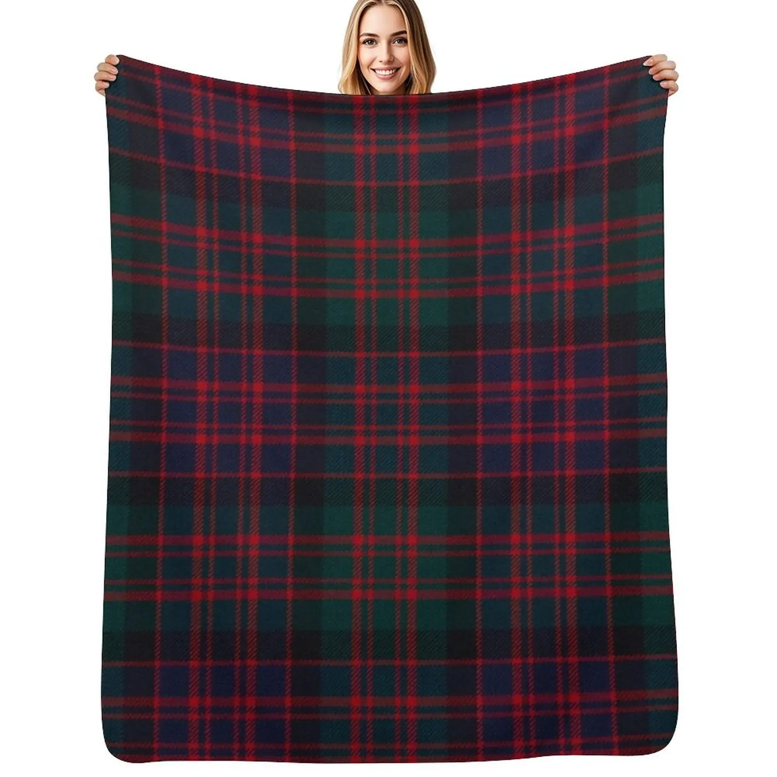 

MacDonald Scottish Tartan Throw Blanket Cozy Throw Blanket for Bed Sofa Chair