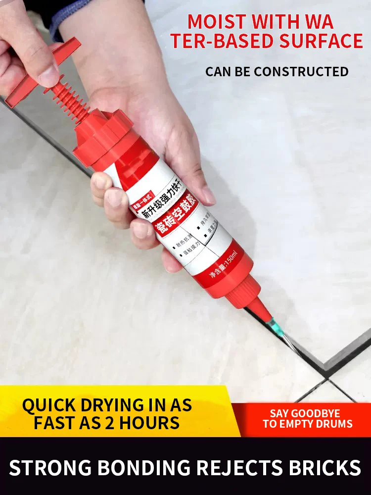 Quick Drying Ceramic Tile Hollow Drum Adesivo Forte para Reparar Tile Warping Injection Fill Special Adhesive
