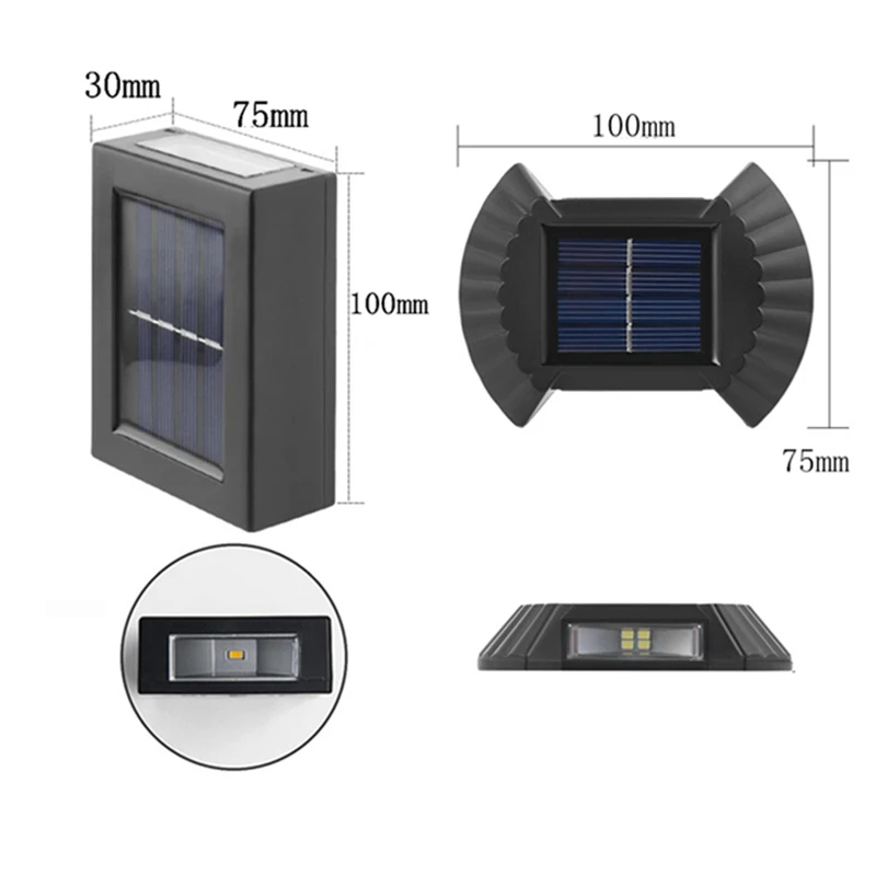 8Leds Smart Solar Trap Wandlamp Outdoor Waterdichte Tuin Hek Lampen Voor Balkon Binnenplaats Stap Licht Solar Deck Lamp