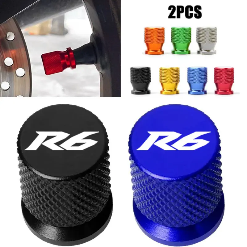 

2PCS Motorcycle Accessories Tire Valve Caps For YAMAHA YZF R6 YZFR6 YZF-R6