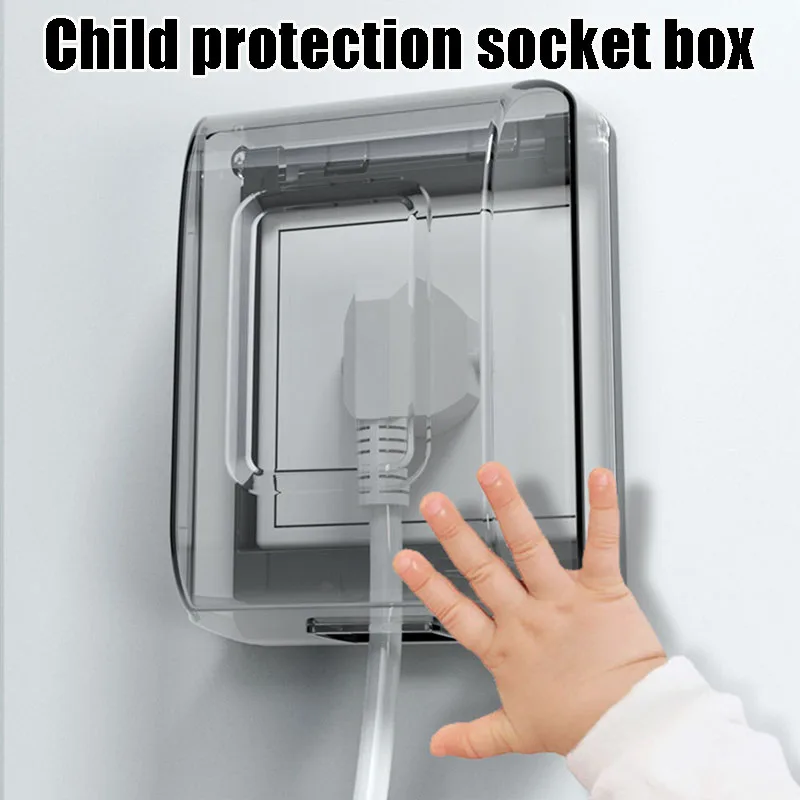 Universal 86 Type Wall Socket Waterproof Box Transparent Plate Switch Protection Cover Household Electrical Socket Accessories