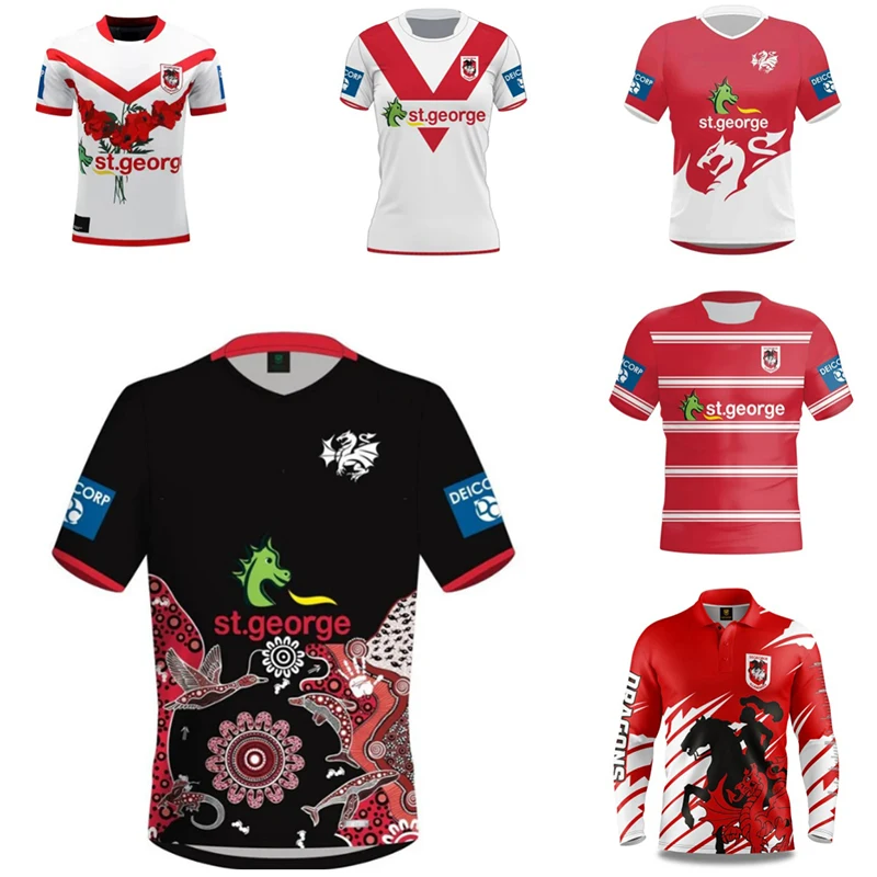 2024 Saint george's Dragon Bank Irawalalon team real Adidas rugby jersey size, scelte di casa e trasferta di alta qualità, indigeno