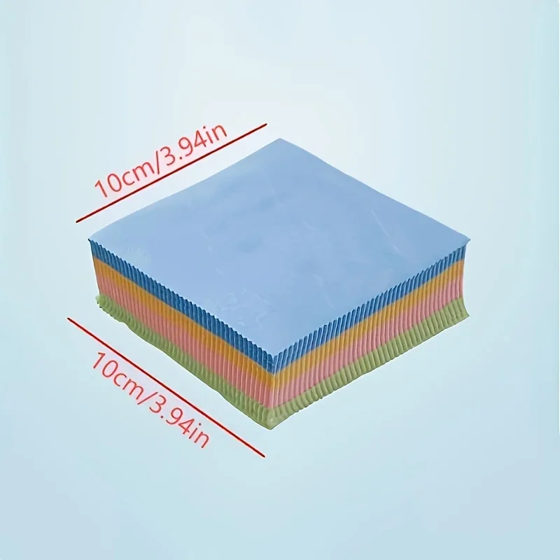 Soft Cleaning Cloth - Ultra-soft microfiber eyeglass and mobile phone cleaning cloth, light pink/blue/green