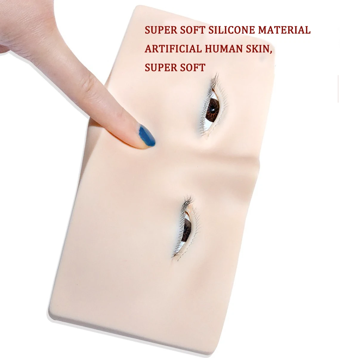 Strumento di pratica per testa di bambola piatta per occhi di manichino per ciglia finte in stile coreano per principianti di trucco Accessorio per la cura della bellezza delle donne