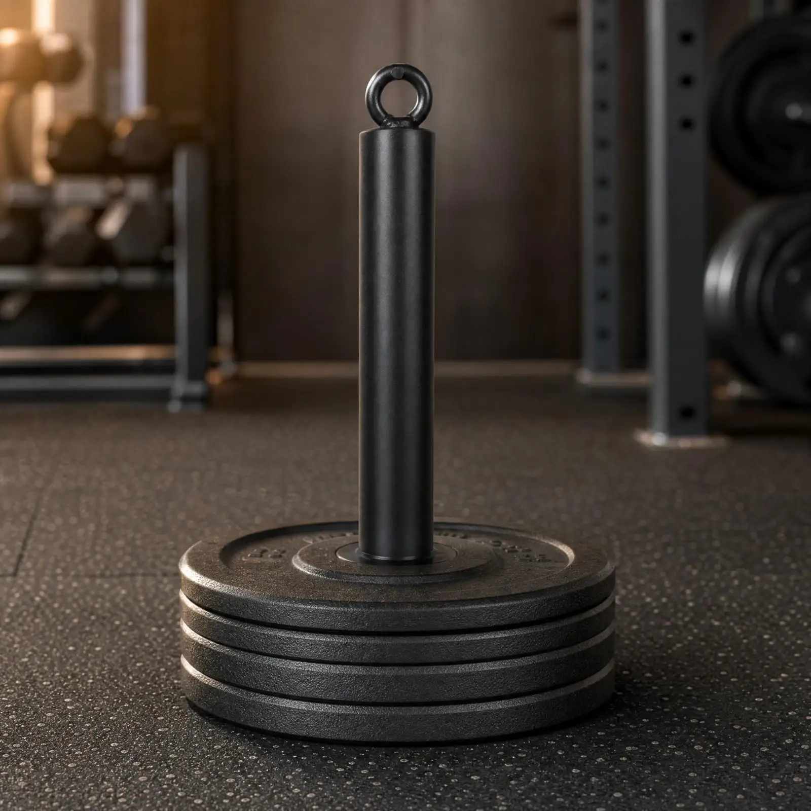 Heavy Duty Weight Bar Holder for Cable Machine Plate Loading Post Q235 Steel for Home Gym Equipment for Resistance Training