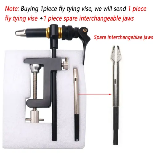Imagen 2 del producto Bimoo-Herramienta de atado de moscas, tornillo de fijación de moscas con rotación de 360 °, mordazas de acero endurecido, plantilla de señuelo, Kit de herramientas de atado de moscas 300D