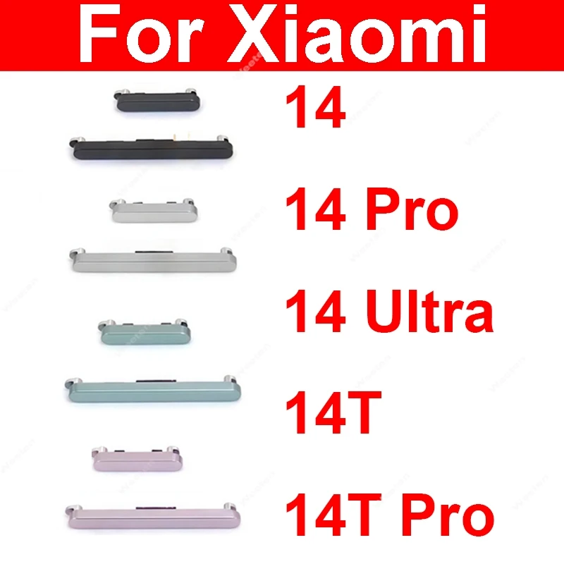 For Xiaomi 14 14T Pro Ultra On Off Power Volume Side Button Power Control Side Button Switch Replacement Repair Parts