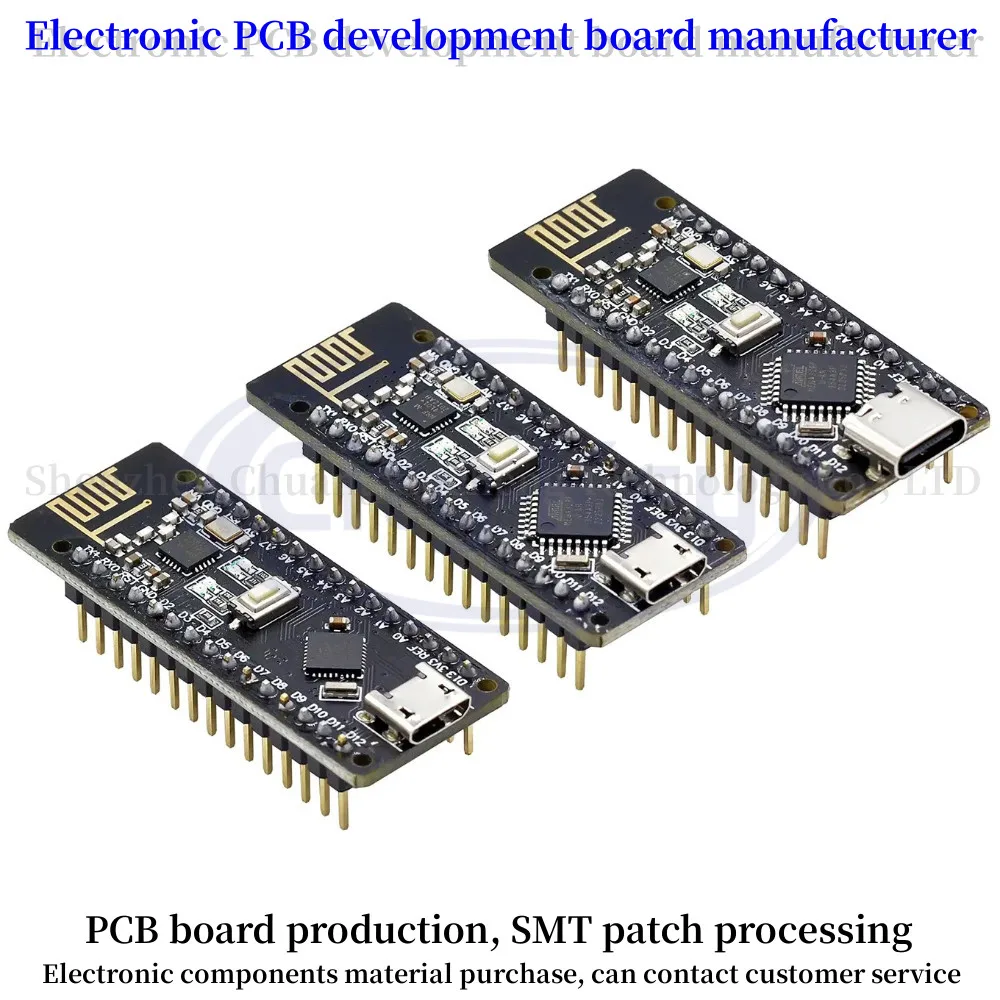 RF-Nano dla Arduino Nano V3.0, Micro USB Nano Board ATmega328P QFN32 5V 16M CH340, Integrate NRF24L01+2.4G wireless