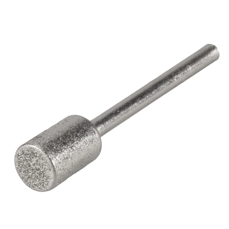 

AEE8-10 Pieces Diamond Bit Diamond Grinding Bits Head 1/8 Shank 8Mm Cylinder Head Diamond For Most Rotary Tool Bit Grinder
