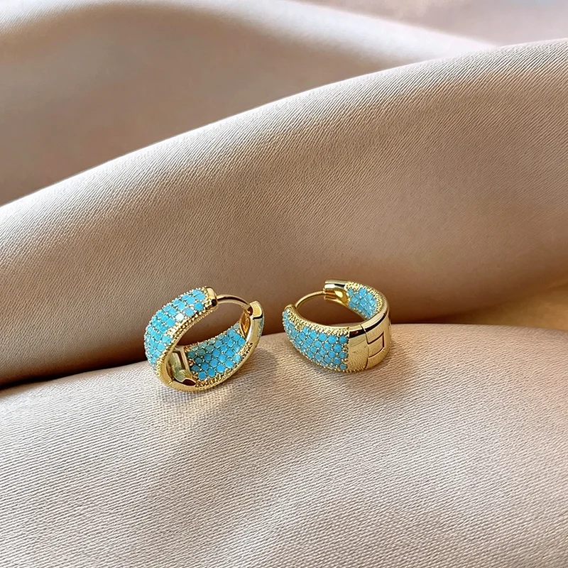 Retro Grüne Türkis Metall Tropfenohrringe 2026 Luxus-Schmuck Trendiges High-End-Gefühl für Damen Ohrschmuck Accessoires – Detail 7