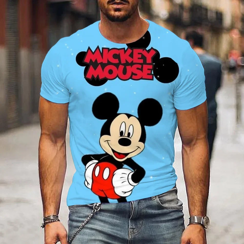 2024 Mickey Mouse 3d Print T-shirt New T-shirt Animation Top Summer Street Couple Parent-Child Short Sleeve