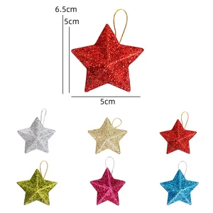 Golden Glitter Star, Christmas Tree Pendant Pendant, Home Decorations, New Year's Party, Gift DIY, 2024 10 Main Sales Star Pendant - №10