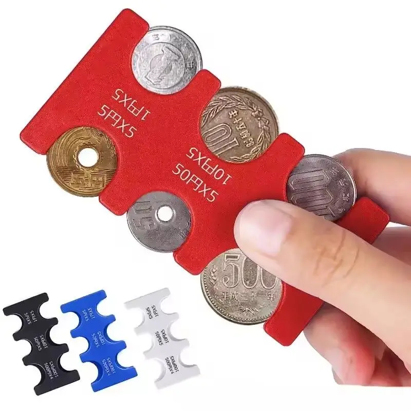 Portable Coin Travel Colourful Dispenser Holder Money Currency Creative Japanese Lost-proof Clip Organizer Coin Sorting Storage