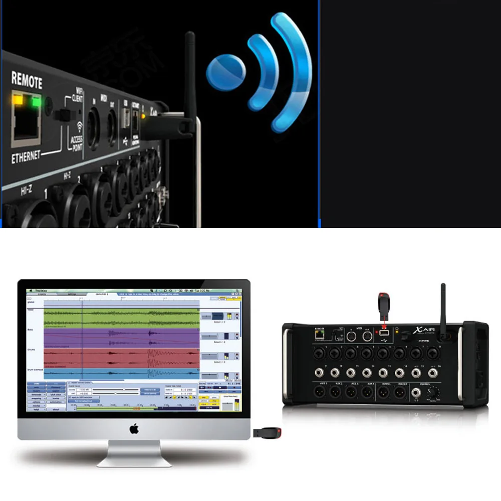 Paulkitson Air 1:1 Mixer XR16 Digital Mixer Audio Mixer Sound System 16 Channel Mixer Compatible with Original Software  Stereo