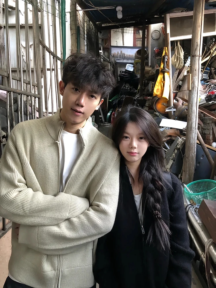 

Мужской кардиган Mibian с воротником-стойкой, на флисовой подкладке, вязаный, в корейском стиле, для пар, осенне-зимняя верхняя одежда класса люкс