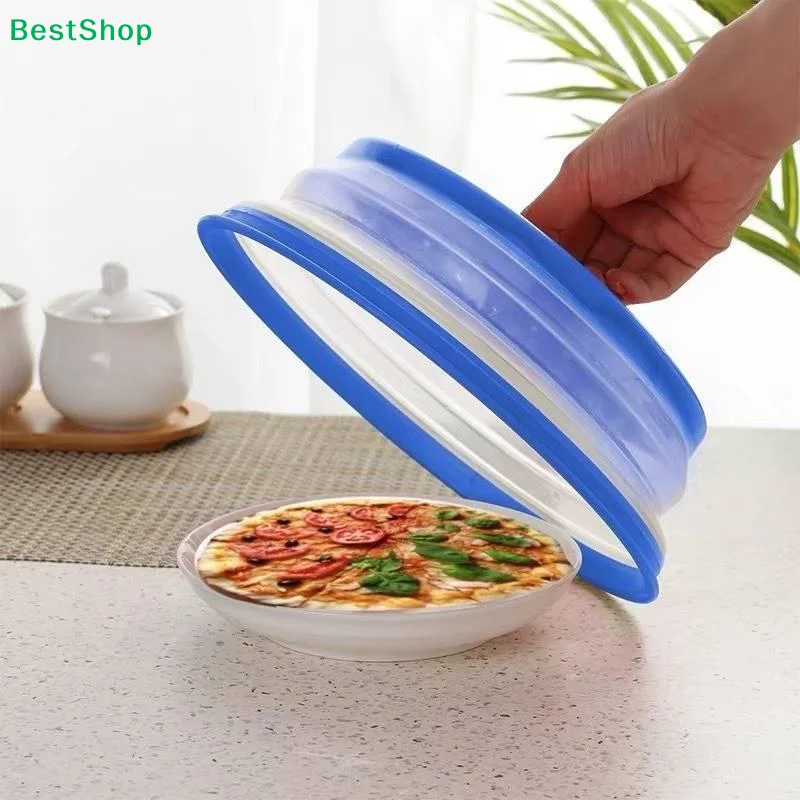 Microwave Splatter Cover Food Grade Silicone Lid Foldable Splatter Guard For Easy Cleanup