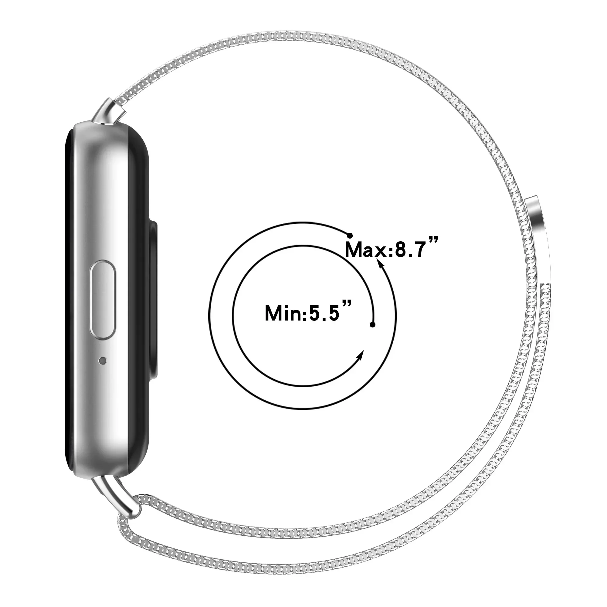 Milanese-Armband für Samsung Galaxy Fit 3, magnetisches Edelstahl-Ersatzarmband, Armband, Galaxy Fit 3-Zubehör, Correa – Detail 3