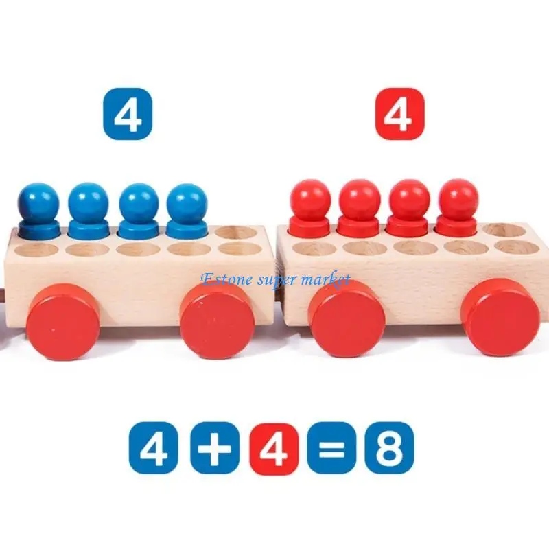 

090B Kids Pull Train Toy Sorting Toy Kids Hand-Eye Coordination Block Toy