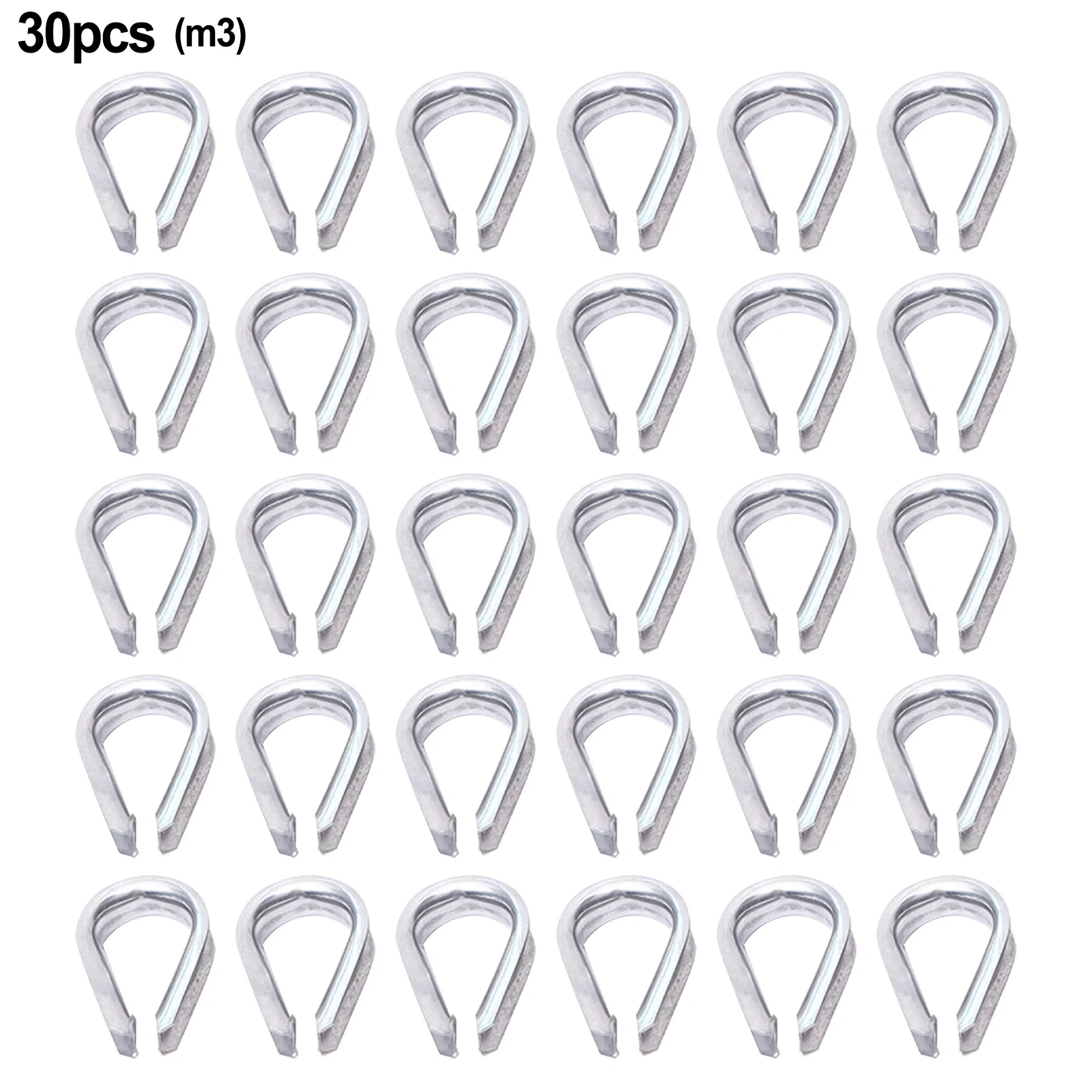 304 Stainless Steel M2 M8 Wire Rope Protective Sleeve Cable Thimbles Clamps Hasps Rigging Fasteners Chicken Heart Ring